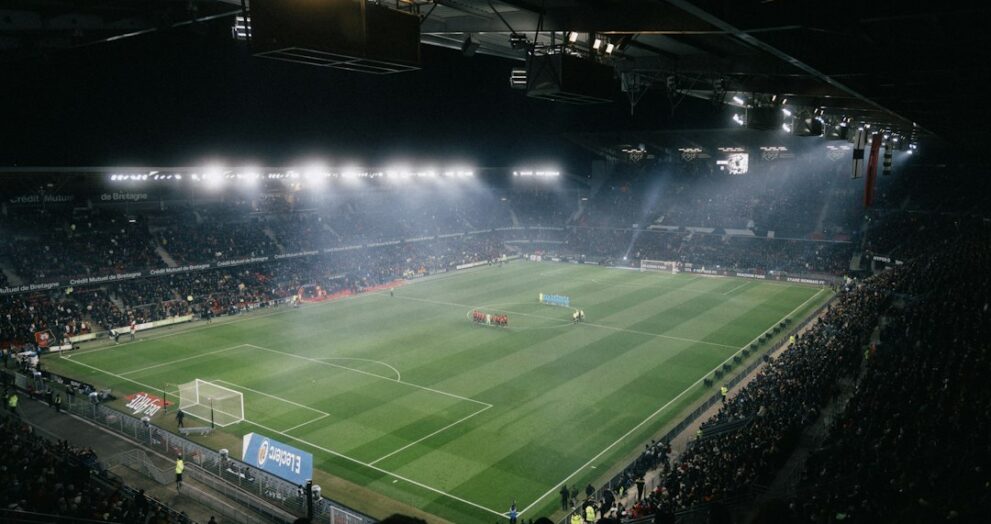 Football stadium full of fans for a big final